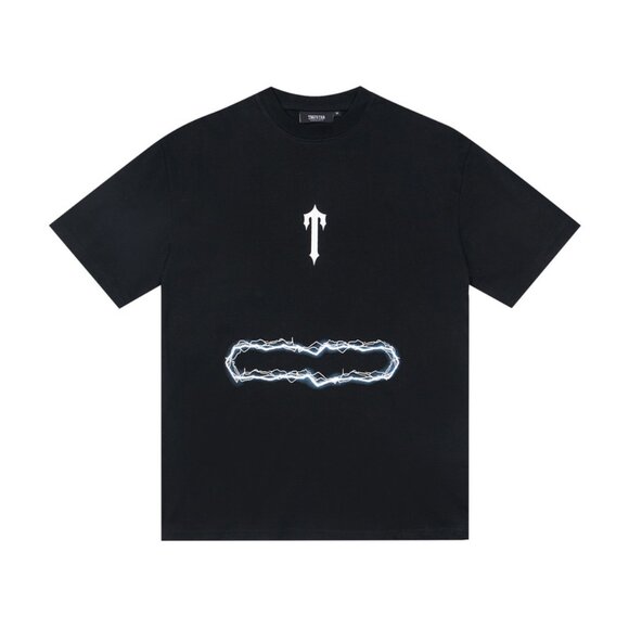 Trapstar Black Lightning Graphic T Shirt - Picture 1 of 5